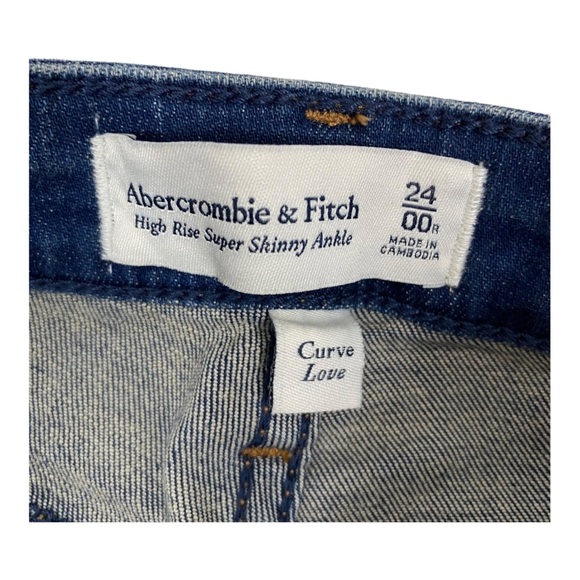 Abercrombie & Fitch Womens Jeans Size 24/00 R Curve Love High Rise Super Skinny - Picture 10 of 13